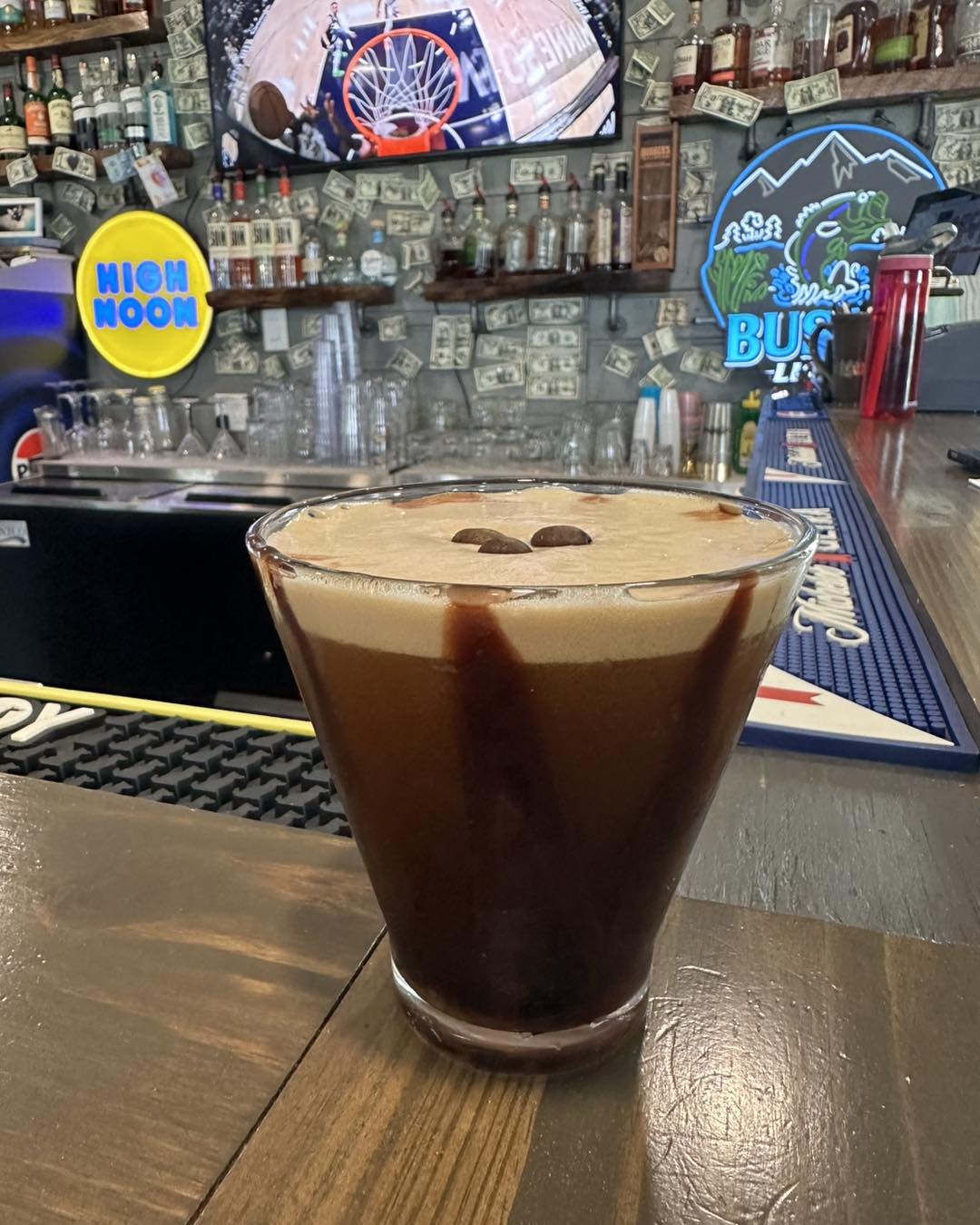 Espresso drink at Lunker's Lounge bar